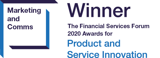 Winner of Product and Service Innovation at the Financial Services Forum 2020 awards