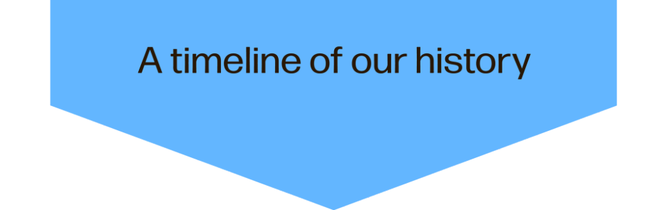 A timeline of our history infographic header