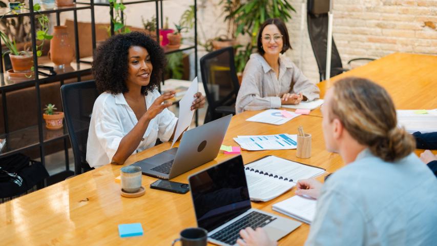 business people in modern workspace