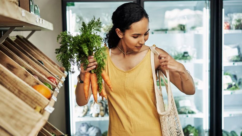 woman in grocery shop